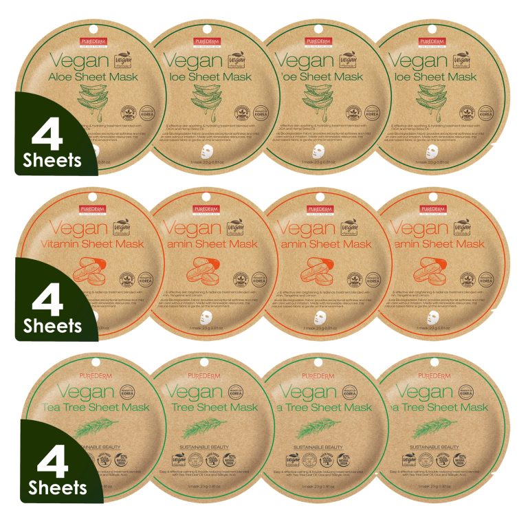 Purederm Vegan Facial Sheet Masks Trio