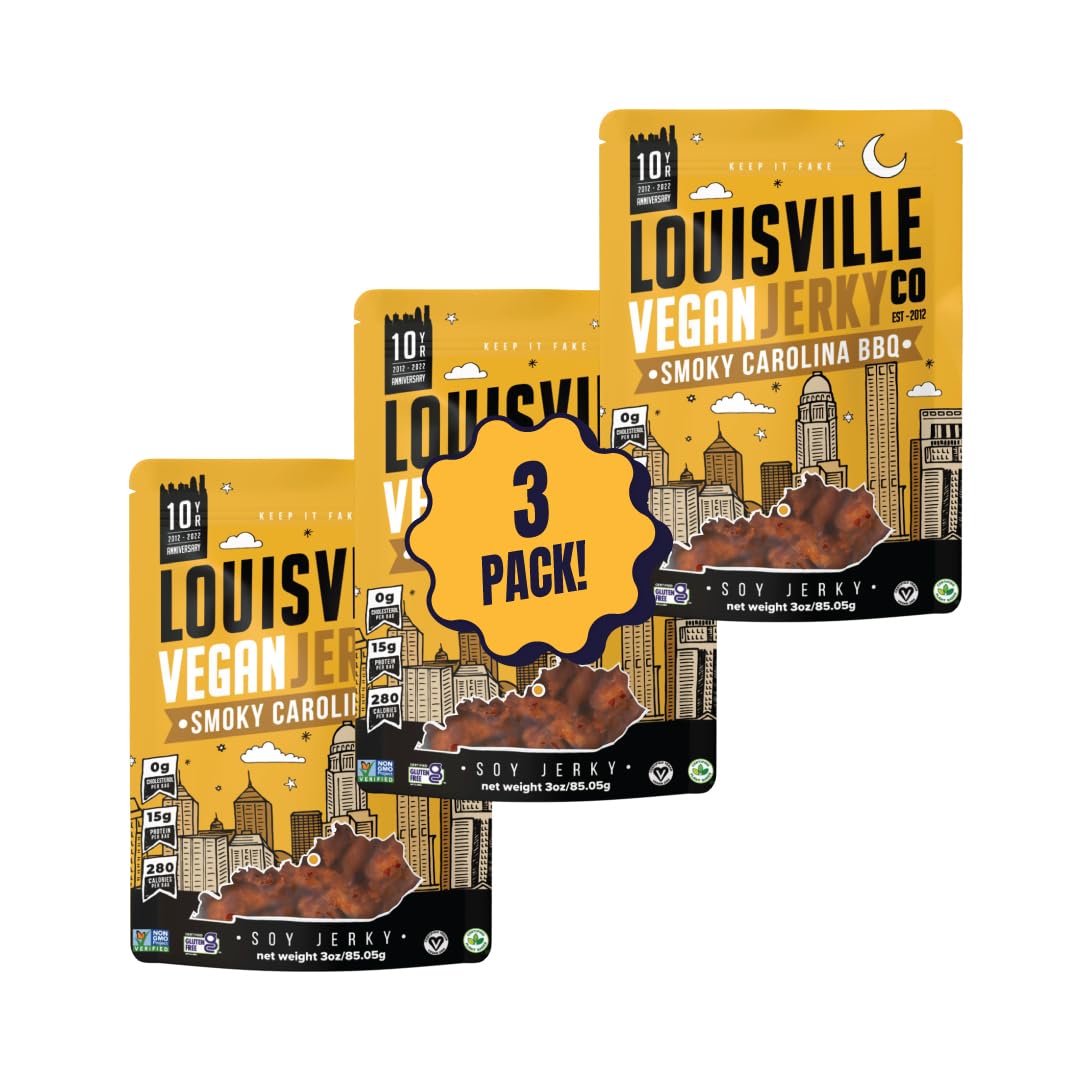 Louisville Vegan Jerky Sweet & Smoky Carolina Mustard BBQ