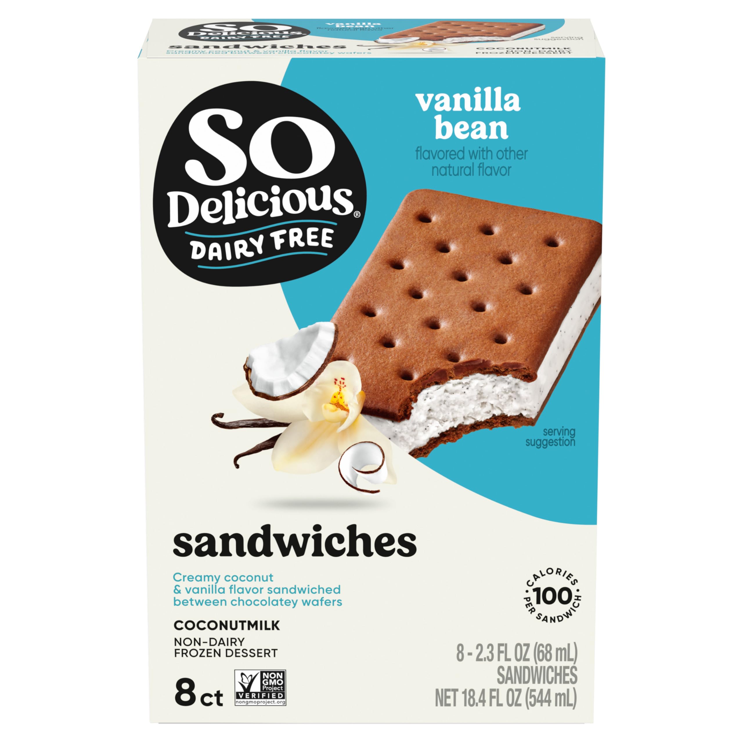 So Delicious Dairy Free Coconut Milk Frozen Dessert Sandwiches