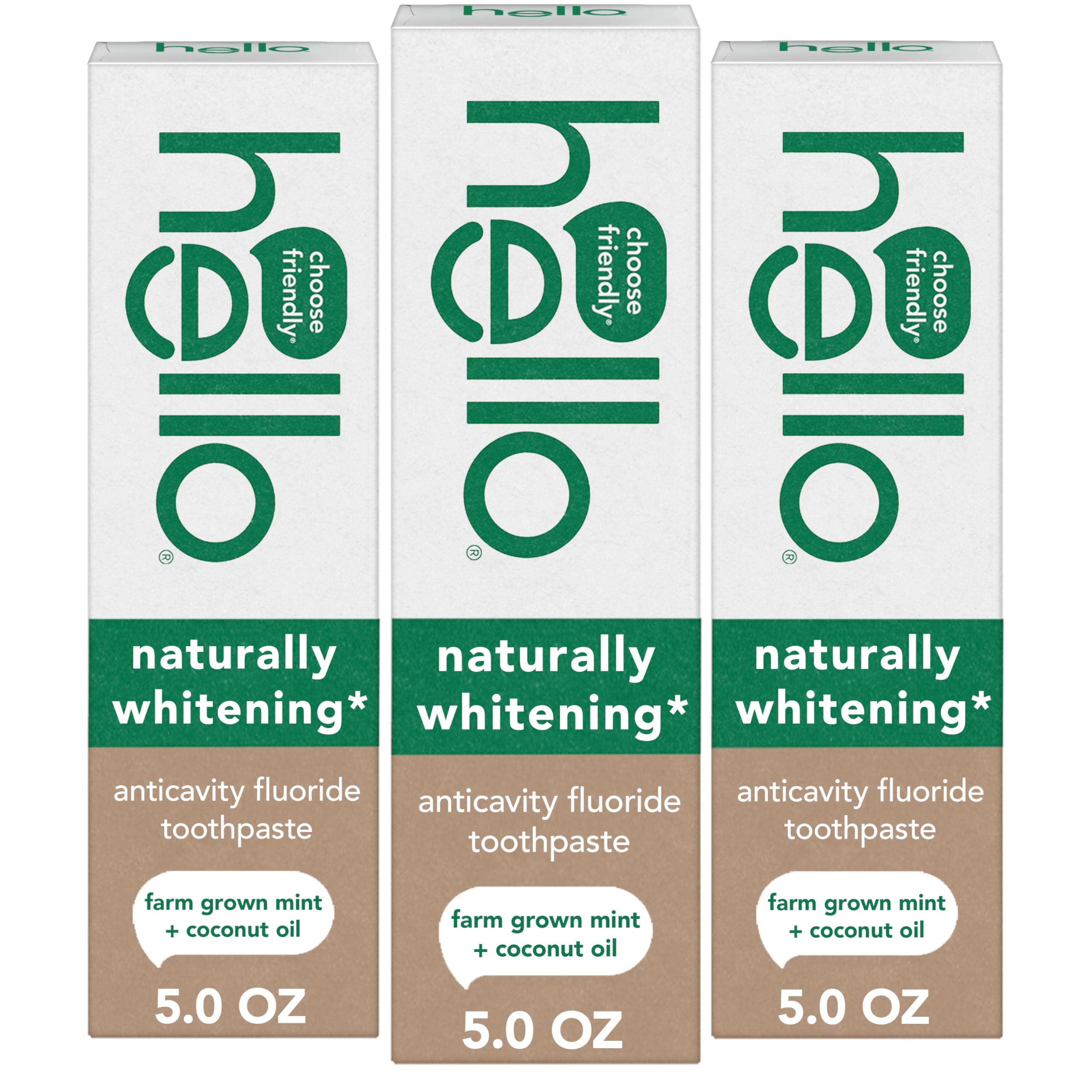Hello Naturally Whitening Anticavity Fluoride Toothpaste