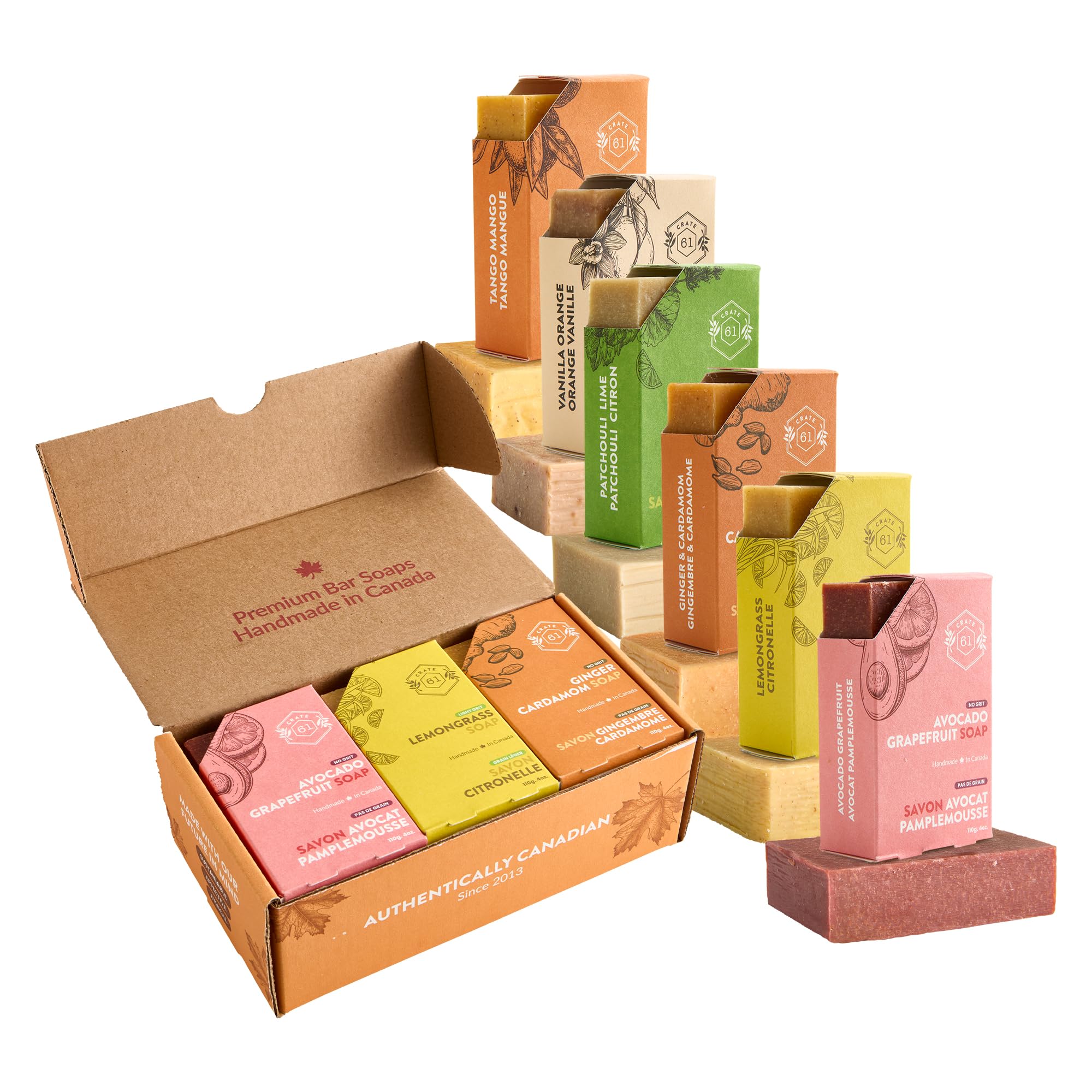 Crate 61 Organics Men's Natural Bar Soap Pack